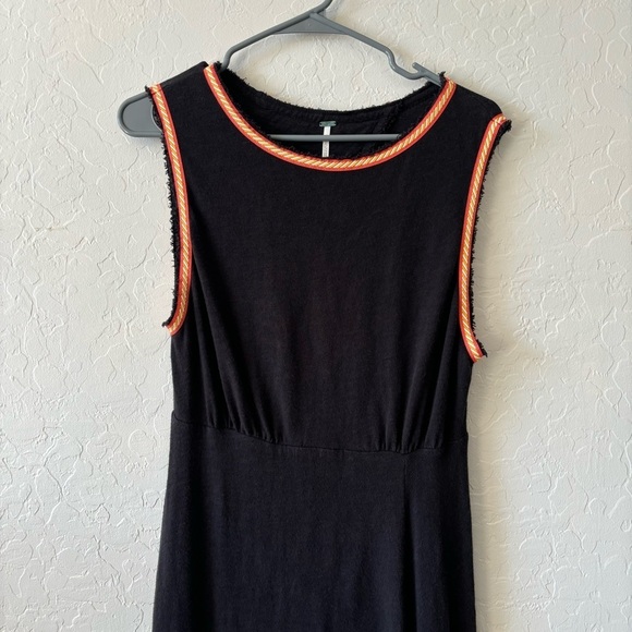 Free People Black Cutout Sleeveless Maxi Dress Bohemian Size Medium - Picture 4 of 9